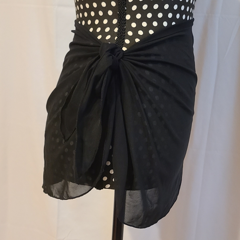 Shade & Shore Black Bathing Suit Wrap / Cover Up - Picture 3 of 6